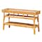 Bali & Pari Savitri Modern Bohemian Natural Rattan 2-Tier Console Table 243-13398-ZORO - alternate 1